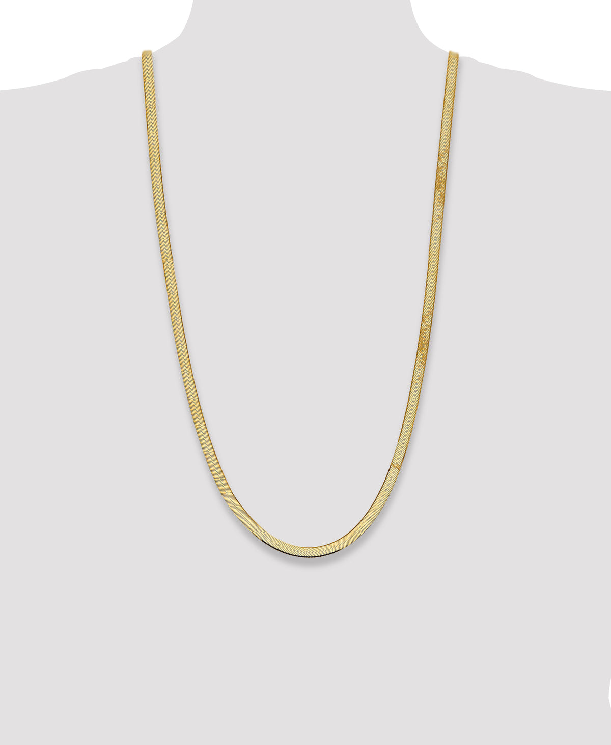 Gold (10K & 14K) Silky Herringbone Chain - 14k Yellow Gold / 30 in / 5.5 mm