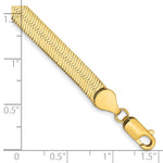 Gold (10K & 14K) Silky Herringbone Chain Bracelet - 14k Yellow Gold / 7 in / 5.5 mm