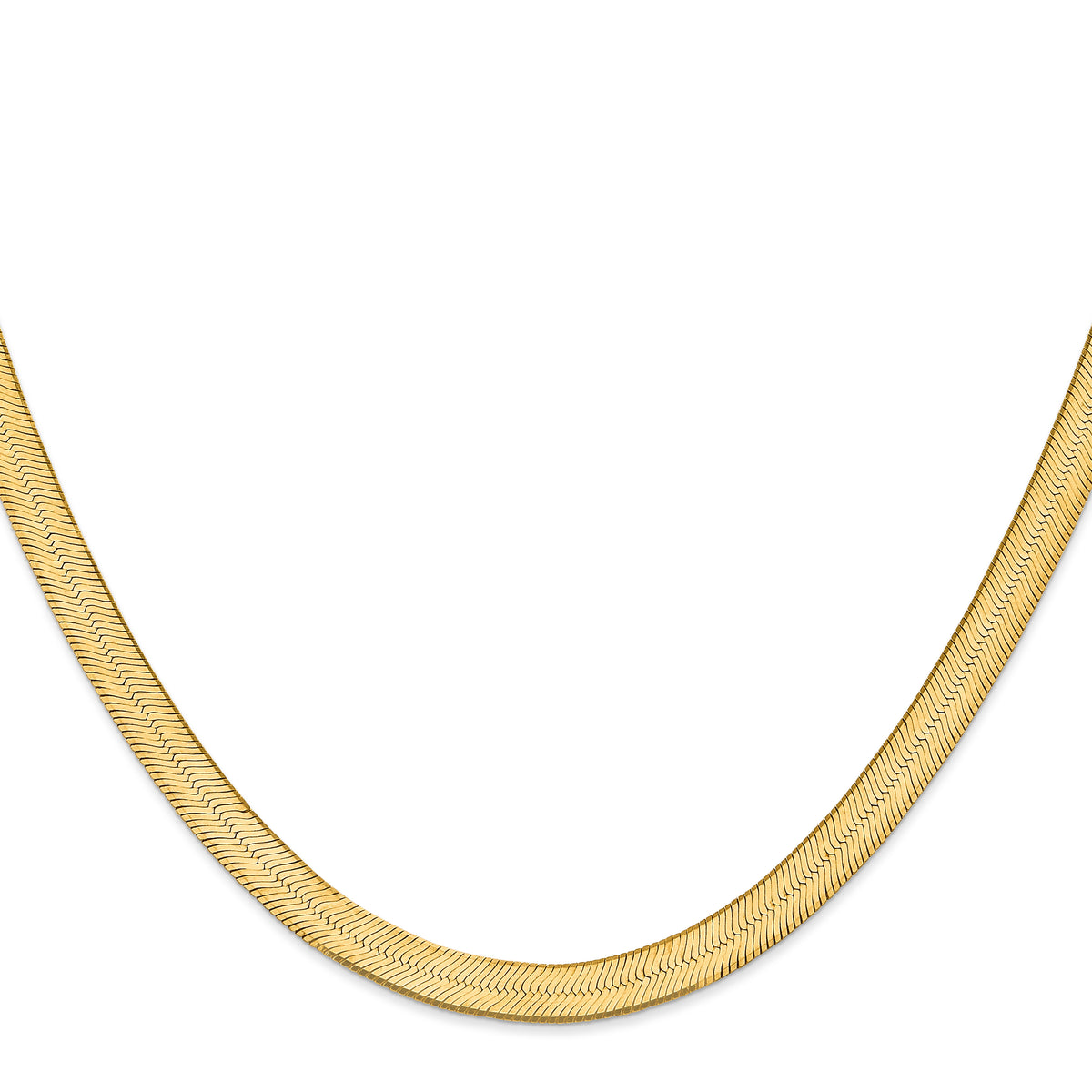 Gold (10K & 14K) Silky Herringbone Chain - 14k Yellow Gold / 16 in / 6.5 mm