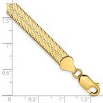 Gold (10K & 14K) Silky Herringbone Chain Bracelet - 14k Yellow Gold / 7 in / 6.5 mm