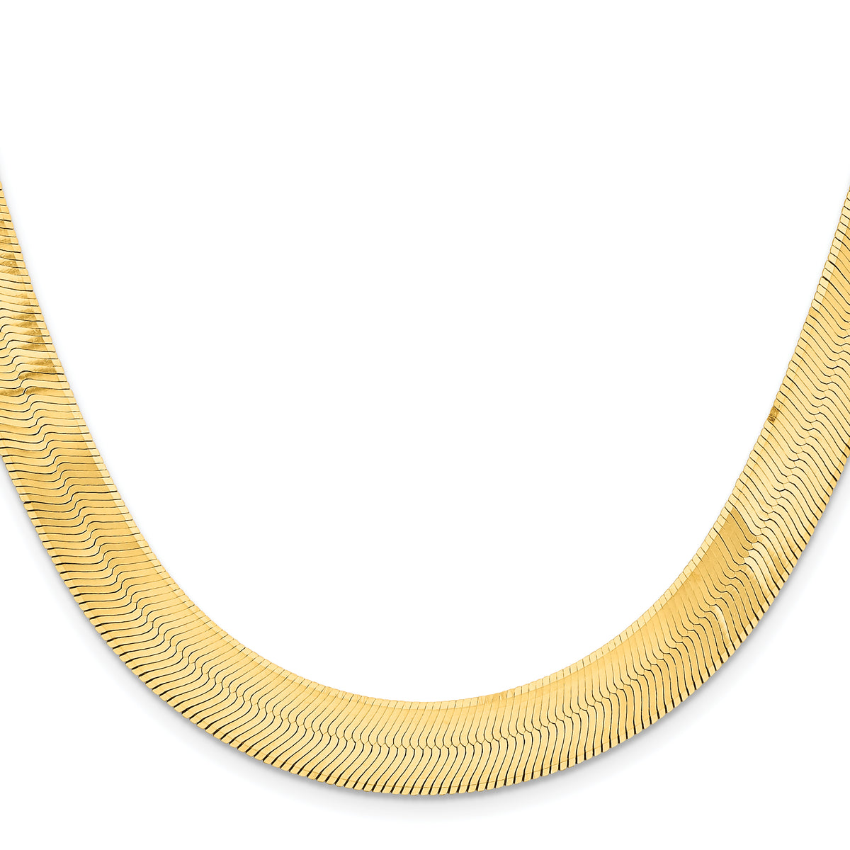 Gold (10K & 14K) Silky Herringbone Chain - 14k Yellow Gold / 18 in / 10 mm