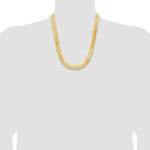 Gold (10K & 14K) Silky Herringbone Chain - 14k Yellow Gold / 22 in / 10 mm