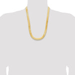 Gold (10K & 14K) Silky Herringbone Chain - 14k Yellow Gold / 24 in / 10 mm