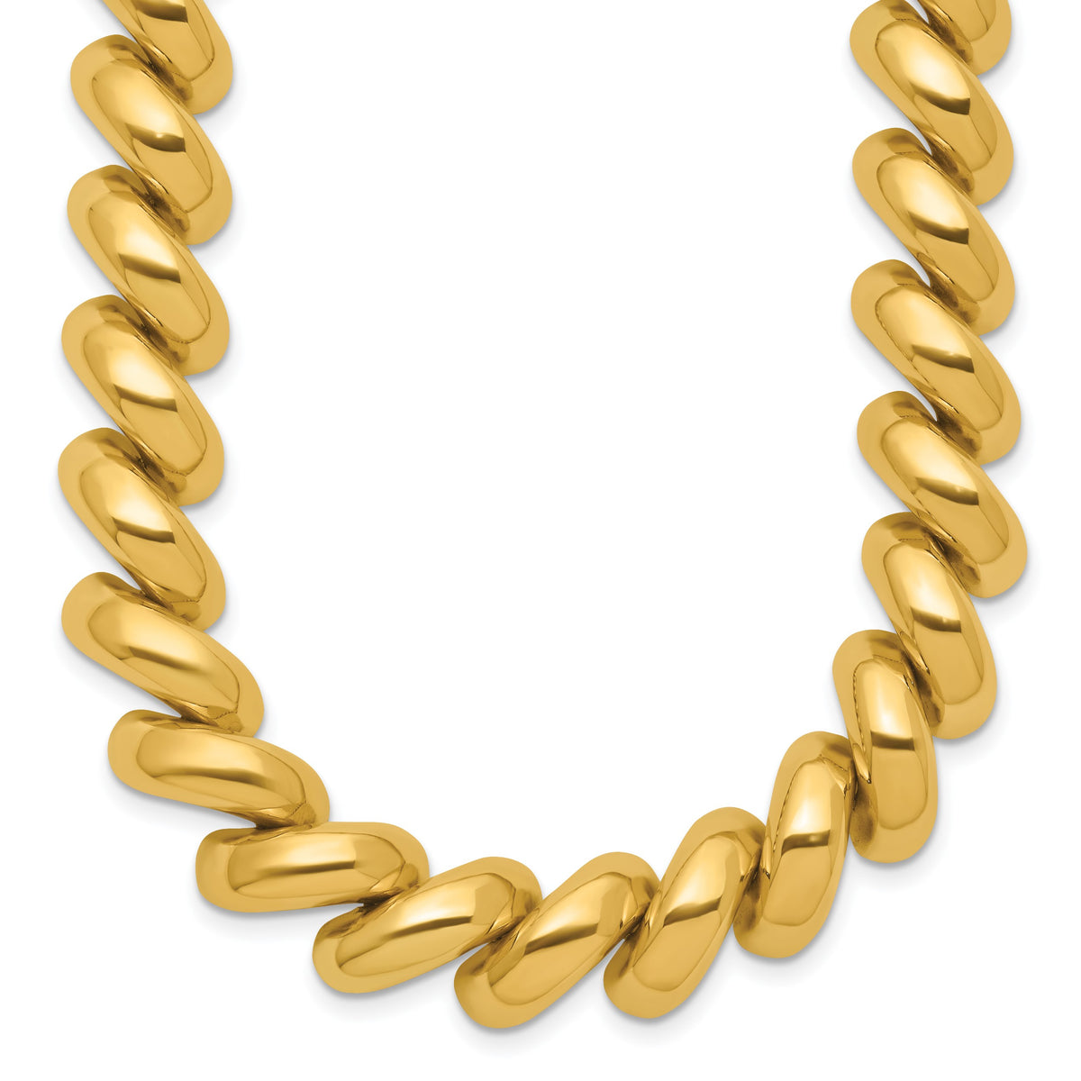 14k Yellow Gold Polished 12mm 17 inch San Marco Necklace