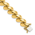 14k Yellow Gold Polished 12mm San Marco Bracelet - 8 in