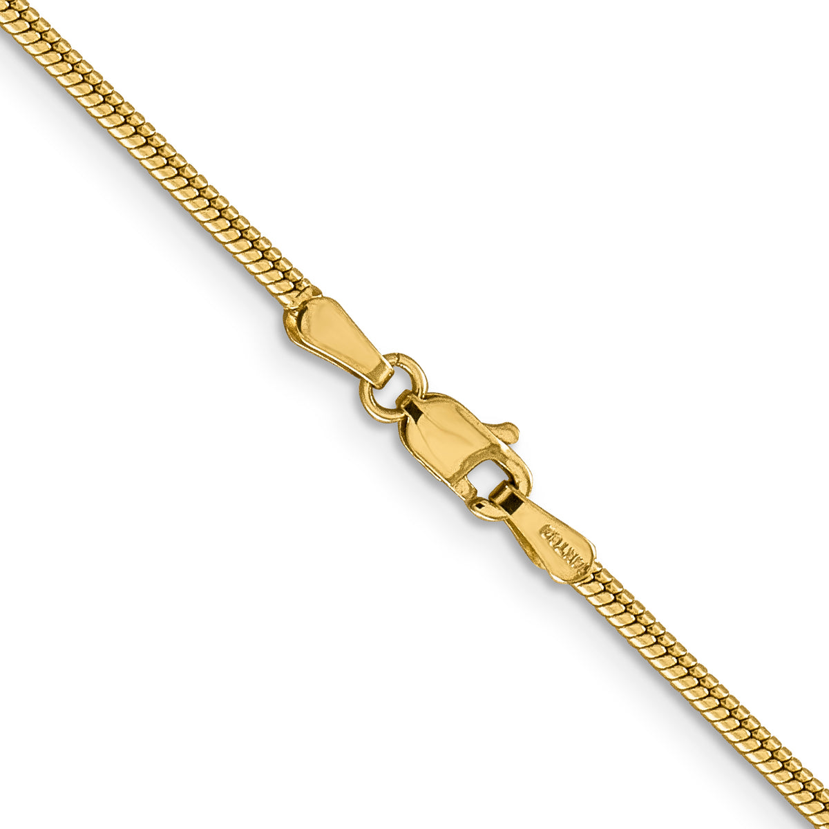 14K 18 inch 1.85mm Round Snake Chain