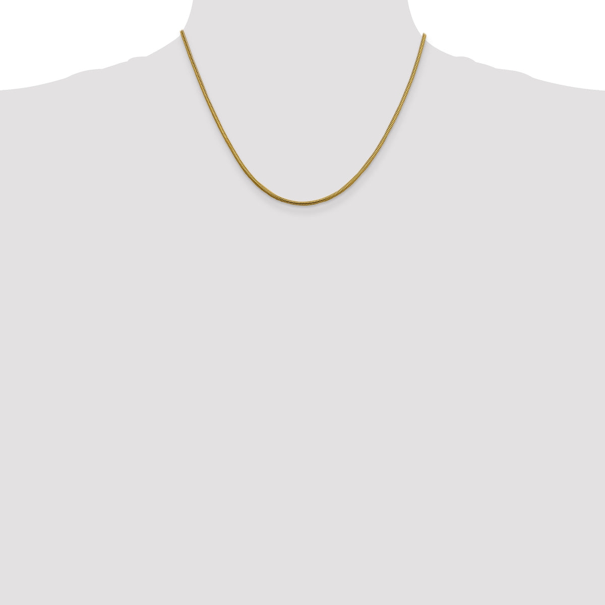 14K 18 inch 1.85mm Round Snake Chain