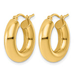 Gold Lightweight Classic Hoop Earrings - 10k Yellow Gold / 5 mm / 20 mm
