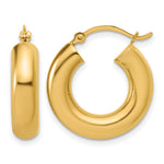 Gold Lightweight Classic Hoop Earrings - 10k Yellow Gold / 5 mm / 20 mm