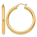 Gold Lightweight Classic Hoop Earrings - 14k Yellow Gold / 4 mm / 40 mm