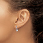 Gold Claddagh Hoop Earrings - 14k White Gold / 3 mm / 15.25 x 17.75 mm