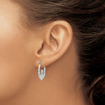 Gold Claddagh Hoop Earrings - 14k White Gold / 2.75 mm / 19.5 x 22.25 mm