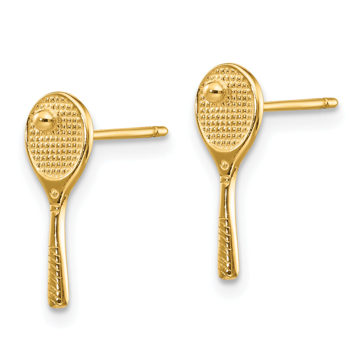 Gold Tennis Post Earrings
