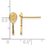 Gold Tennis Post Earrings