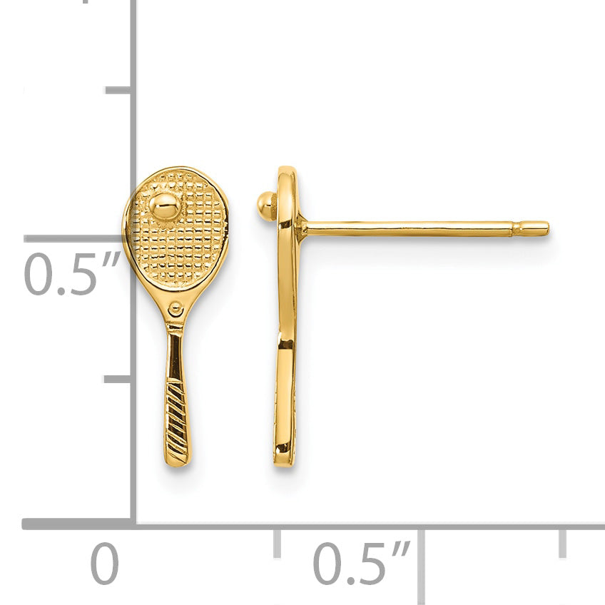 Gold Tennis Post Earrings