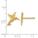14K Hummingbird Earrings