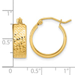 14k Diamond-cut Hoop Earrings