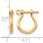 14k 3-D Shackle Link Screw Earrings
