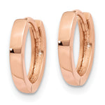 Gold Small Circle Hinged Hoop Earrings - 14k Rose Gold / 2 mm