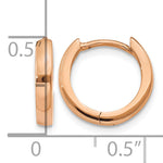 Gold Small Circle Hinged Hoop Earrings - 14k Rose Gold / 2.25 mm