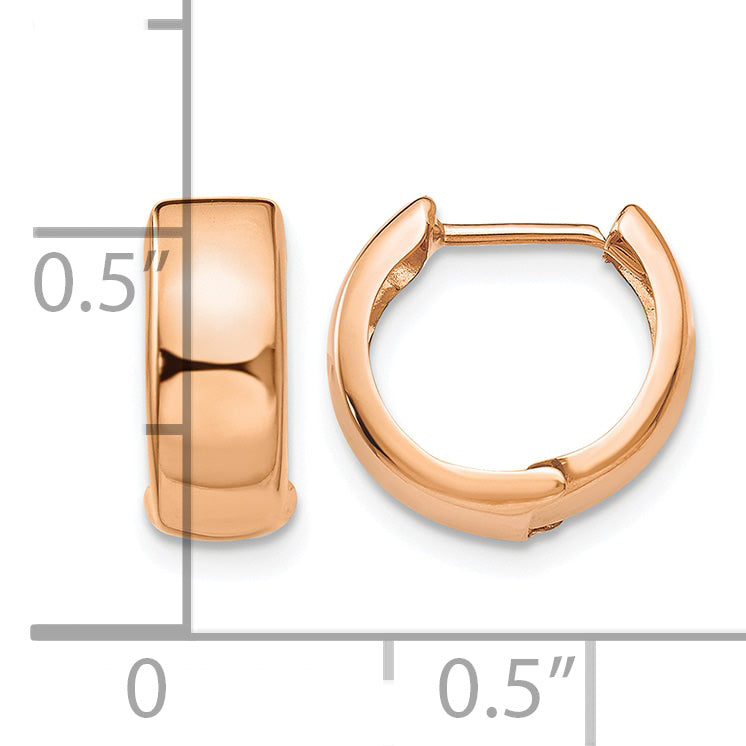 Hinged Hoop Earrings - 14k Rose Gold