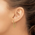 Gold Rope Dangle Post Earrings - 14k Yellow Gold