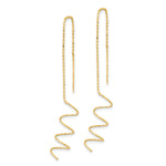 Gold Diamond-cut Twisted Theader Earrings - 14k Yellow Gold
