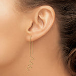 Gold Diamond-cut Twisted Theader Earrings - 14k Yellow Gold