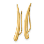 Gold Curved Ear Climbers - 14k Yellow Gold