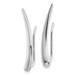 Gold Curved Ear Climbers - 14k White Gold