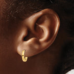 Gold Small Circle Hinged Hoop Earrings - 14k Yellow Gold / 2.25 mm