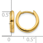 Gold Small Circle Hinged Hoop Earrings - 14k Yellow Gold / 2.25 mm