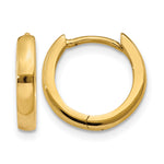 Gold Small Circle Hinged Hoop Earrings - 14k Yellow Gold / 2.25 mm