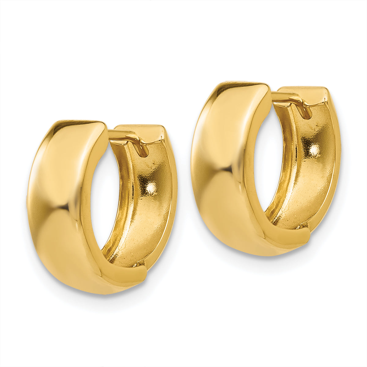 Hinged Hoop Earrings - 14k Yellow Gold