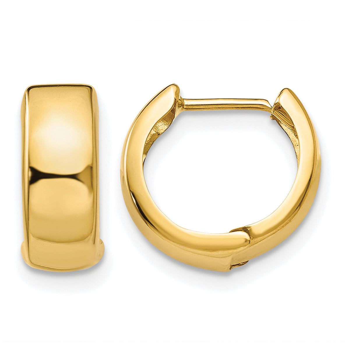 Hinged Hoop Earrings - 14k Yellow Gold