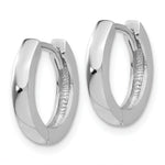 Gold Circle Hinged Hoop Earrings - 14k White Gold / 2.5 mm / 13.5 mm