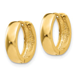 Gold Circle Hinged Hoop Earrings - 14k Yellow Gold / 3 mm / 13.5 mm