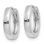 Gold Small Circle Hinged Hoop Earrings - 14k White Gold / 2.25 mm