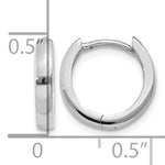Gold Small Circle Hinged Hoop Earrings - 14k White Gold / 2.25 mm