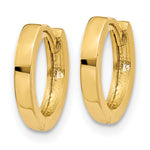 Gold Small Circle Hinged Hoop Earrings - 14k Yellow Gold / 2 mm