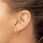 Gold Small Circle Hinged Hoop Earrings - 14k Yellow Gold / 2 mm
