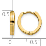 Gold Small Circle Hinged Hoop Earrings - 14k Yellow Gold / 2 mm