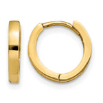 Gold Small Circle Hinged Hoop Earrings - 14k Yellow Gold / 2 mm