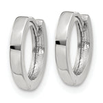 Gold Small Circle Hinged Hoop Earrings - 14k White Gold / 2 mm