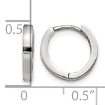 Gold Small Circle Hinged Hoop Earrings - 14k White Gold / 2 mm