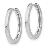 Gold Circle Hinged Hoop Earrings - 14k White Gold / 2 mm / 18 mm