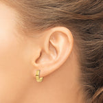 Gold Circle Hinged Hoop Earrings - 14k Yellow Gold / 2.5 mm / 13 mm