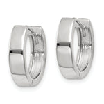 Gold Circle Hinged Hoop Earrings - 14k White Gold / 3 mm / 13 mm