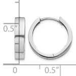 Gold Circle Hinged Hoop Earrings - 14k White Gold / 4 mm / 14 mm