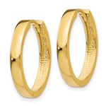 Gold Circle Hinged Hoop Earrings - 14k Yellow Gold / 3 mm / 18 mm